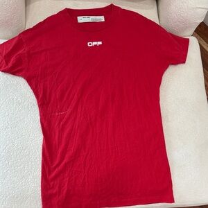 Off-White Vibrant Red Short Sleeve Tee